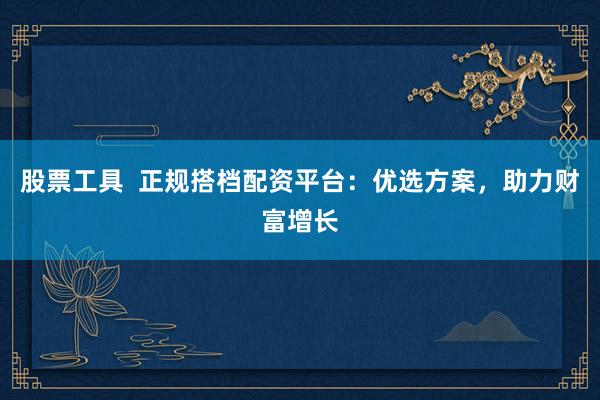 股票工具  正规搭档配资平台：优选方案，助力财富增长