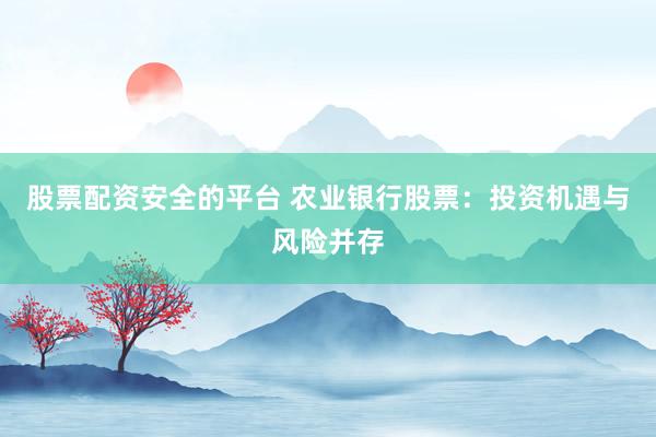 股票配资安全的平台 农业银行股票：投资机遇与风险并存