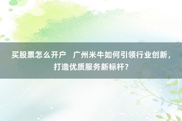 买股票怎么开户 广州米牛如何引领行业创新,打造优质服务新标杆?