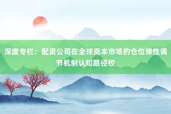 深度专栏：配资公司在全球资本市场的仓位弹性调节机制认知路径校