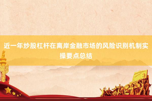 近一年炒股杠杆在离岸金融市场的风险识别机制实操要点总结