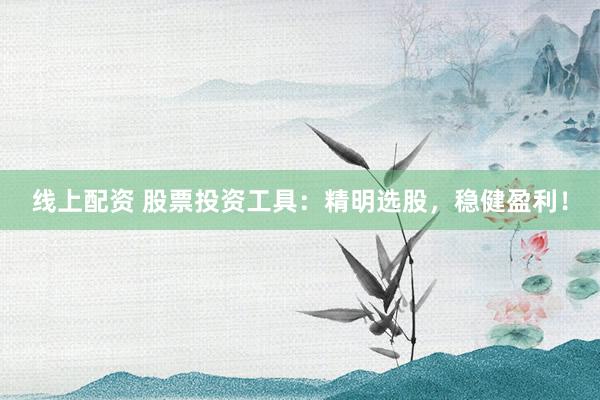 线上配资 股票投资工具：精明选股，稳健盈利！